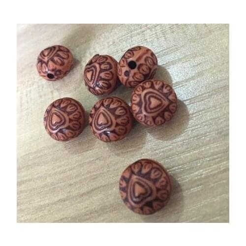 Wholesale Brown Color With Brown Line Acrylic Round Spacer Ball Beads For Jewelry DIY fishing 10X9mm 50pcs