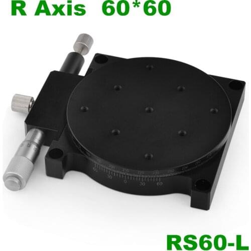 R Axis 60mm Manual Rotating Platform Sliding stage Precision Bearing Linear Stage 60mm RS60-L Load 29.4N