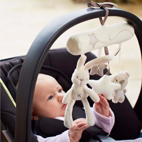 0-3 years old mother and infant car hanging crib music rattle infant toys baby plush play puzzle baby rattle