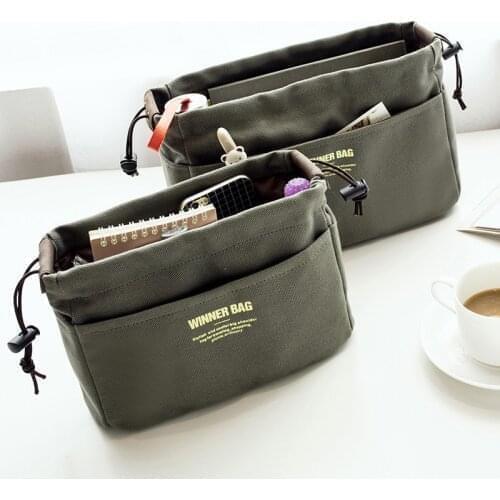 Portable Cosmetic Storage Bag Woman Drawstring Makeup Beauty Toiletries Organizer Female Travel Zipper Pouch Accessories Supplie