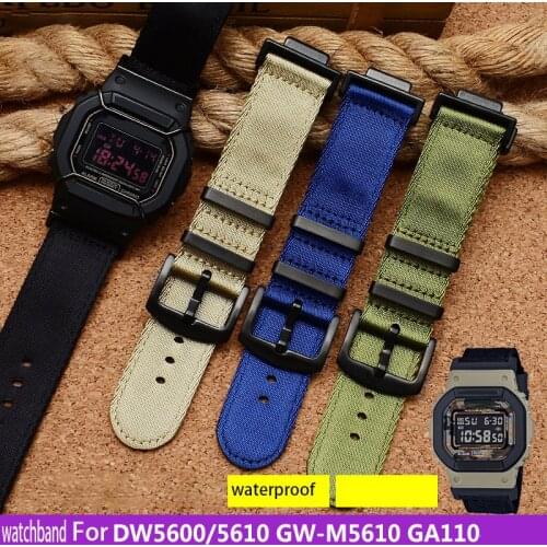 16mm Nylon canvas watch belt for dw5600 / 5610 gwm5610 ga110 mens watch belt gift tools