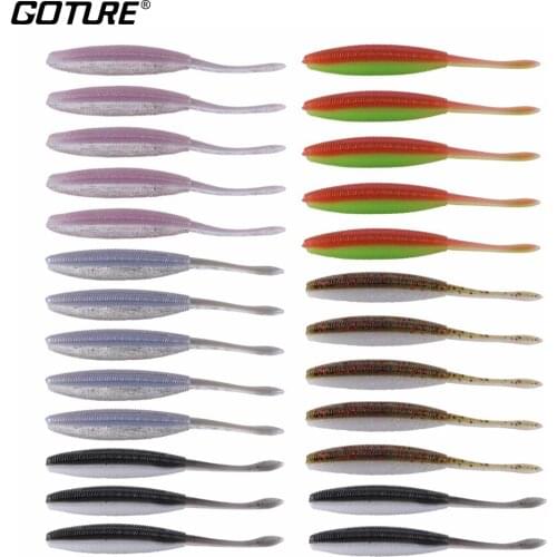 Goture 25 Pieces 4.7G 10CM Soft Fishing Lure Worms 5 Different Colors Swim bait For Jig Head,Wacky Or No Sinker Lure Fishing