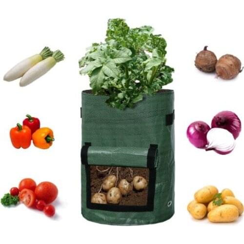 DIY PotatoTomato Sweet Potato Grow Planter Vegetable Plant Grow Bag PE Cloth Tomato Planting Container Bag Thicken Garden Pot