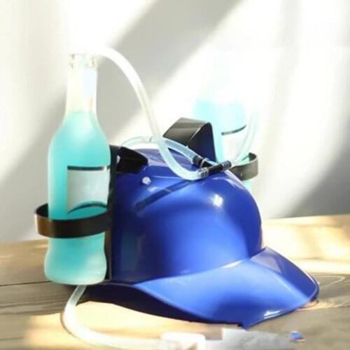 Drinking Helmet Adjustable Labor-saving Plastic Novelty Lazy Drinks Helmet Supplies for Home