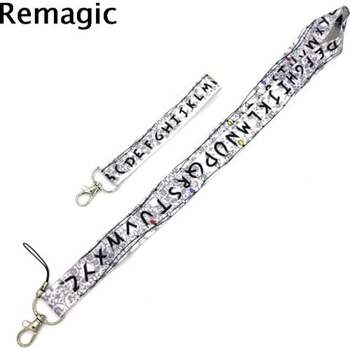 Stranger things alphabet letters Funny art Lanyard Neck Key Strap for Phone Keys ID Card Cartoon webbings ribbons