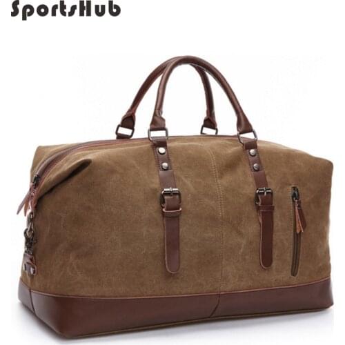 SPORTSHUB Firmly Canvas Mens Sports Bags Gym Bag Sports Designer HandBag Fitness Bags Travel Case Workout Shoulder Bag SB0015