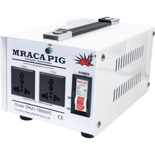 MRACAPIG 1500W transformer 220V to 100V 110V, frequency: 50HZ-60HZ, current: 15A, power consumption: 4.5W
