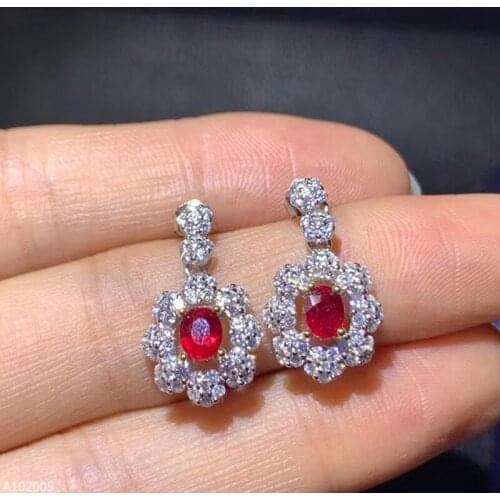 Jewelry 925 Sterling Silver Newly Burned Earrings Mini Small Oval Girl Shaped Faceted Gem Translucent Luxury Support Re-examinat