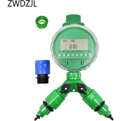 1/4" garden hose 2-way tap Automatic irrigation controller Y water tap 3/8" connector watering system water timer 1PCS