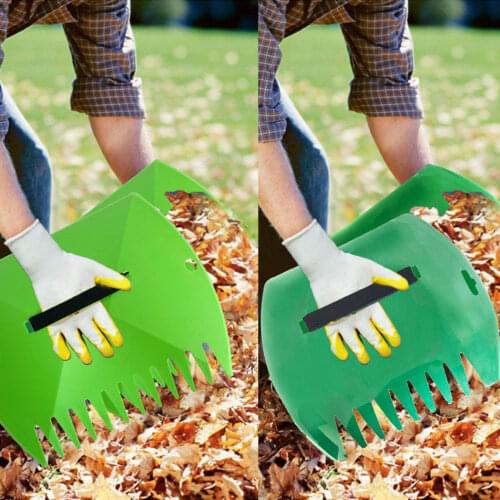 1 Pair Leaf Picking Rake Garden Leaf Scoops Yard Leaf Grabber Claws Yard Rake Leaf Harrow Leaf Sweeper Shovel Leaf Pickup Rake