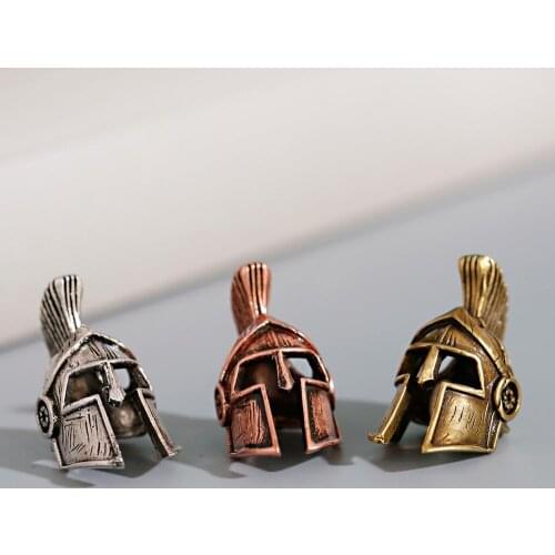 1 Piece/Lot Golden Color Beads Medieval Generals Helmet Shape Copper Beads Suitable For DIY Bracelet Handmade 2020 Gifts