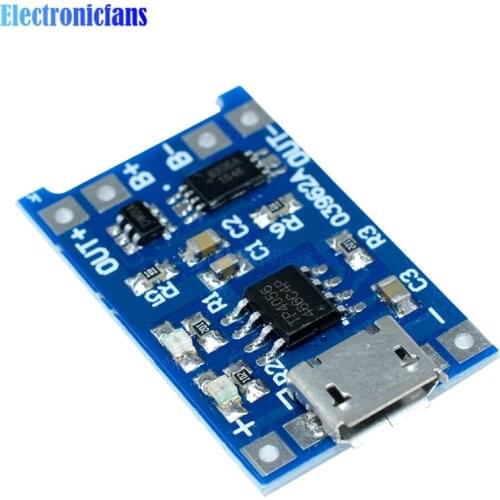 10pcs Micro USB 5V 1A 18650 TC4056A Replace TP4056 Lithium Battery Charger Module Board W/ Automatic Protection Dual Functions
