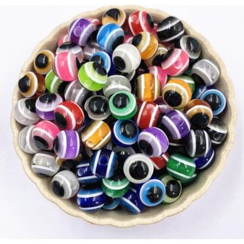100PCS 8mm Round Cat Eye Beads Jewelry Necklace Bracelet Marking Acrylic beads Loose Beads DIY Findings Jewelry Accessories