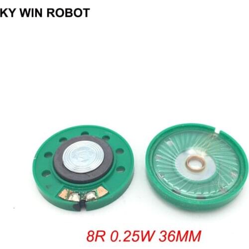 2pcs/lot New Ultra-thin speaker Doorbell horn Toy-car horn 8 ohms 0.5 watt 0.5W 8R speaker Diameter 36MM 3.6CM thickness 7MM