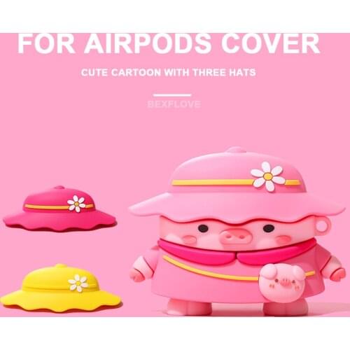 3D Cartoon Pig Earphone Case For Airpods pro 2 3 Case Silicon Milk Tea Cover For Apple Air pods 3 Headphone Earbuds Earpods Case