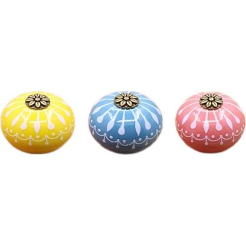 5 Colors Ceramic Door Handle Cabinet Closet Door Drawer pulls Hardware Cupboard Pulls
