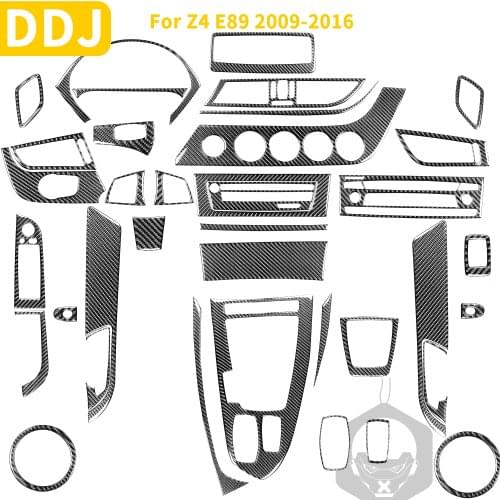 Car Interior Sticker Accessories Real Carbon Fiber Cover Trim For BMW Z4 E89 2009 2010 2011 2012 2013 2014 2015 2016 Roadster