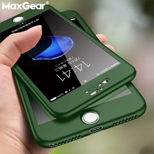360 Full Cover Case On For iPhone SE 2 11 Pro Max Protective Cover For iPhone XS Max XR X 8 7 6S 6 Plus 11Pro 5S With Glass Film