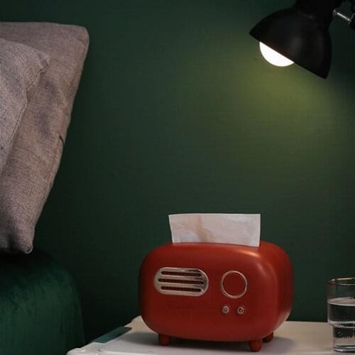 Decoration Craft Retro Tissue Dispenser Case Design Napkin Paper Creative Model Holder home Anti slip Radio Shape Box Fashion