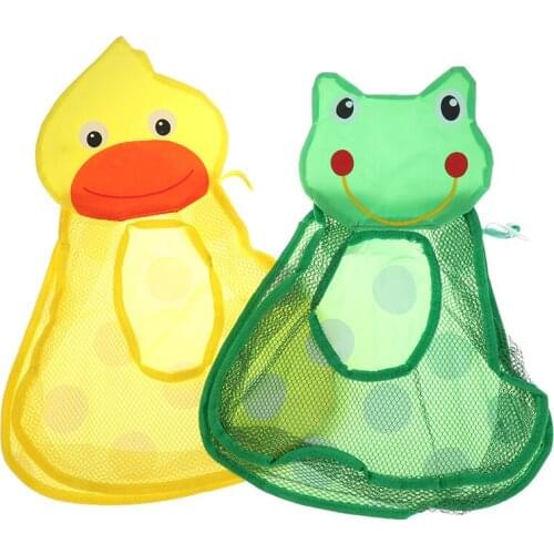 Baby Shower Bath Toys Duck Little Frog Rabbit Baby Kid Toy Storage Mesh