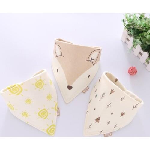 Baby Bibs Cartoon Cotton Triangle Child Baberos Bandana Bibs Babador Dribble Bibs Newborn Slabber Absorbent Cloth