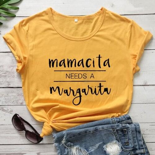 Mamacita NEEDS A margarita T-Shirt Women funny graphic tshirt summer style outfits tops tees cotton casual tumblr t shirt