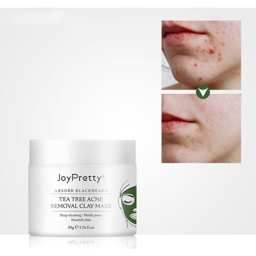 AUQUEST Tea Tree Clay Mask Remove Acne Facial Mask Anti Black Spots Whitening Deep Cleaning Beauty Face Cosmetics Skin Care