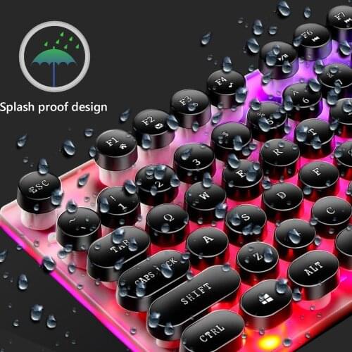 GTX30/K820 Wired USB 104 Buttons LED Backlit Gaming Keyboard for PC Computer floating button design Computer peripherals