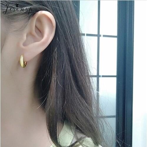 Jisensp 2021 New Fashion Metal Earrings for Women Wedding Geometric Round Circle Arc Statement Earrings Everyday Jewelry