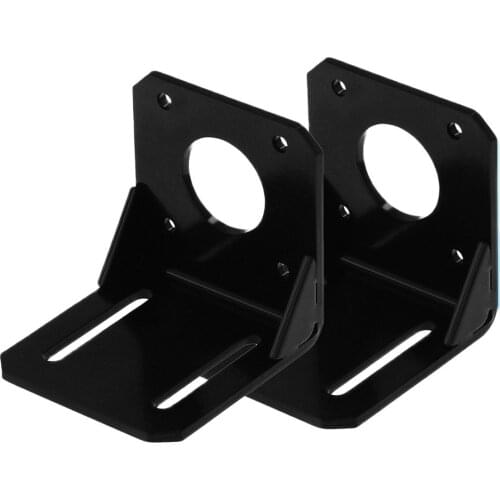 Reduce noise Bracket NEMA 17 Alloy Steel Mounting L 42 motor bracket with Screws Black 3D Printer Parts、Engraving machine