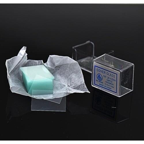 Microscope Cover Glass Cover Object Square Coverslip For Growth 24 * 32 mm Coverglass Thickness 0.13-0.17mm 100 / PK