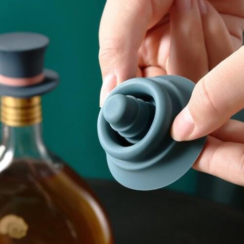 Silicone Hat Shape Bottle Caps Beer Beverage Cover Soda Leak Closures Household Fresh Saver Stopper Kitchen Bar Accessories