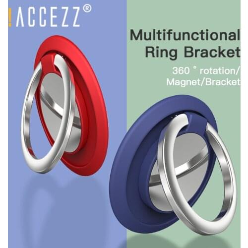 !ACCEZZ Holder Finger Ring Mobile Phone Stand For iPhone 11 Pro Max X Samsung Universal 360 Degree Rotation Magnetic Car Bracket