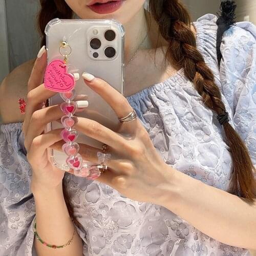 Cute 3D leather Love Heart Bracelet Case For OPPO A5 A9 2020 Realme X X2 Pro 5 X50 A93 7 A31 A91 6 A55 A53 A94 Wrist Strap Cover