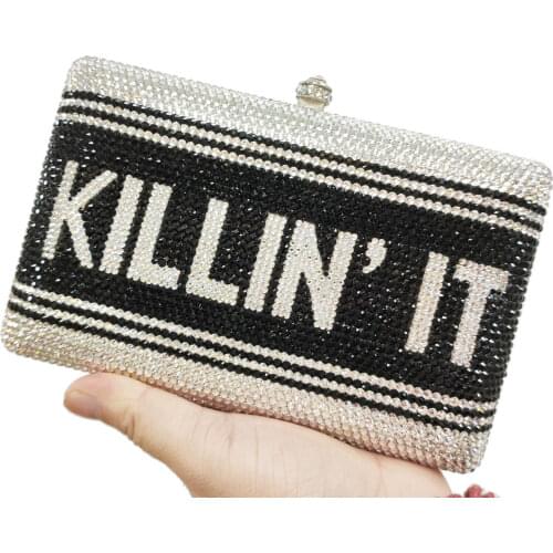 Fashion DIY Crystal Bags Letters Designer Customized Clutch Bags Add Patterns Letter Luxury Gift Purse Drop shipping