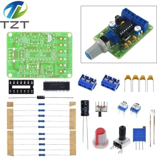 1Set ICL8038 Monolithic Function Signal Generator Module DIY Kit Sine Square Triangle Frequency Generator Capacitor Inductor