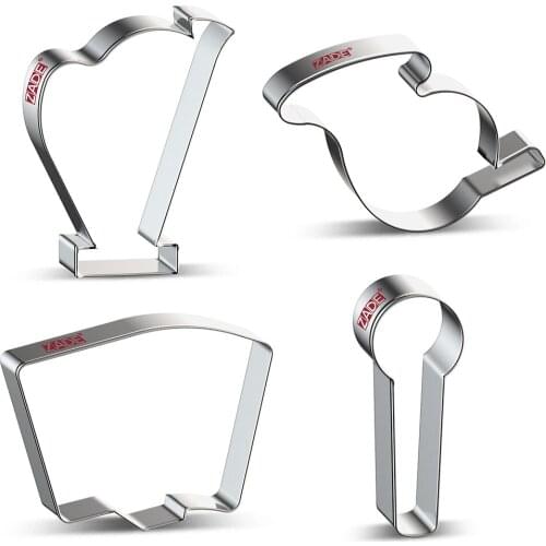 ZADE Musical Cookie Cutter Musical Instruments Biscuit / Fondant Cutter - Stainless Steel