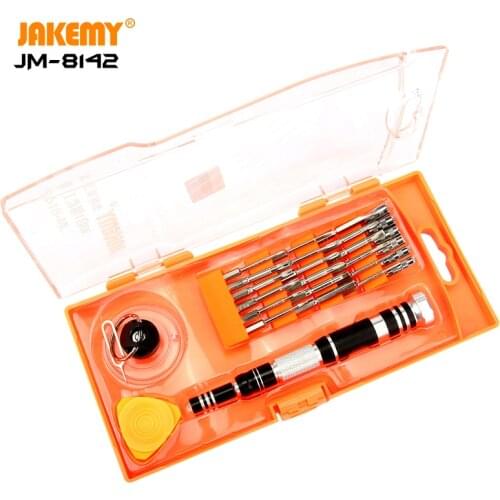 JAKEMY JM-8142 29 IN 1 Household DIY repair tool screwdriver set aerospace aluminum screwdriver set for Cell Phone Repair Tools