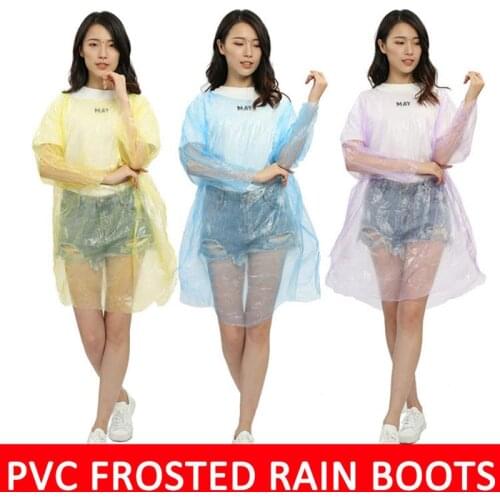 Disposable Universal Raincoat Outdoor Hiking Mountain Travel Waterproof Rain Poncho Adult Clear Transparent Camping Rainwear