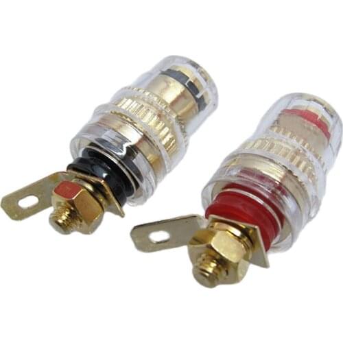 A pair Banana connector Copper Terminal banana plug sockets for Loudspeakers Posts