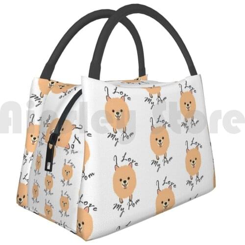 Portable Insulation Bag I Love My Pom. Pom Mom Mom Pom Dog Cute Pom Cute Pomeranian Funny Pom Funny Pomeranian