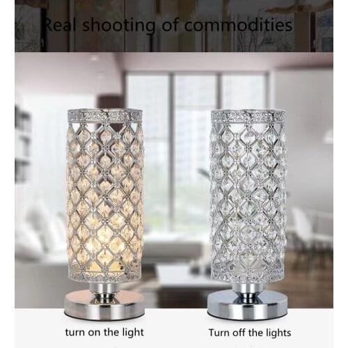 Modern crystal led table lamp beauty eye protection table lamp home bedroom living room decorative bedside table lamp