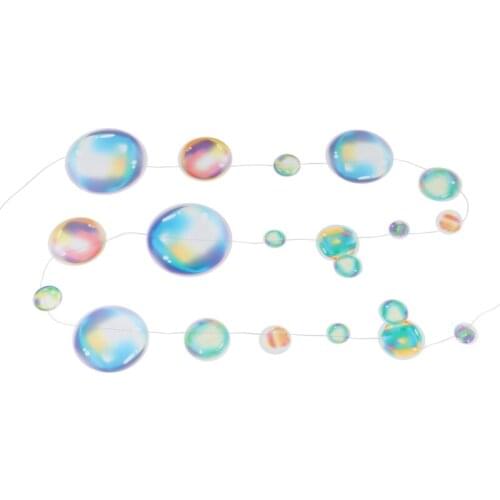 Mermaid Party Decoration Rainbow Bubble Garlands Transparent Hanging