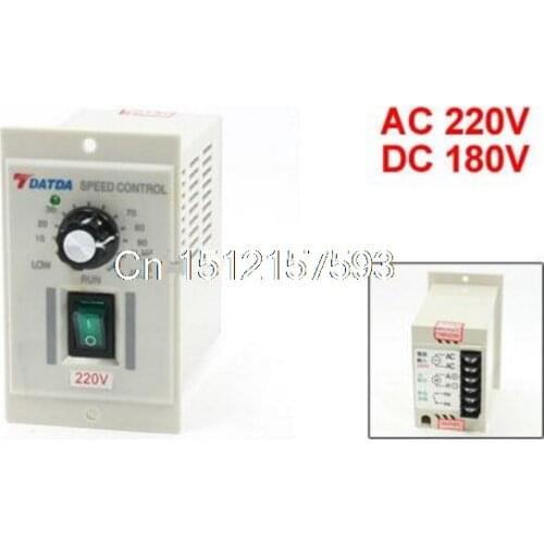 AC 220V Input DC 180V Output Green I/O 2-Position Switch Motor Speed Controller