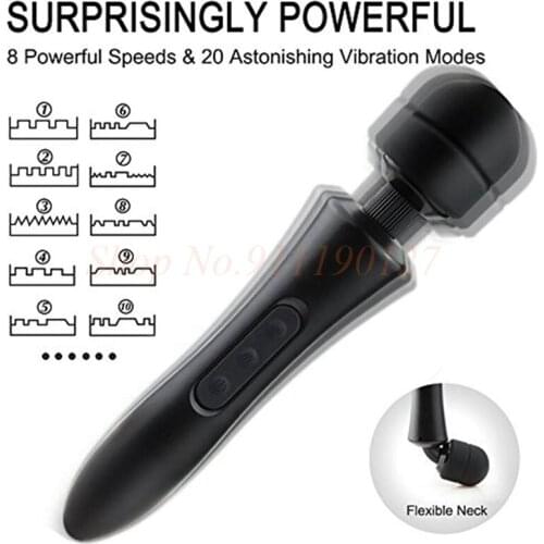 Huge Magic Wand Vibrators for Women, USB Charge Big AV Stick Female G-Spot Massager Clitoris Stimulator Adult Sex Toys For Woman