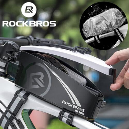ROCKBROS Rainproof Bike Bag For 4-6.5' Front Phone Bag Special PC Hard Shell With Free Raincover Motorcycle Bike Accessories