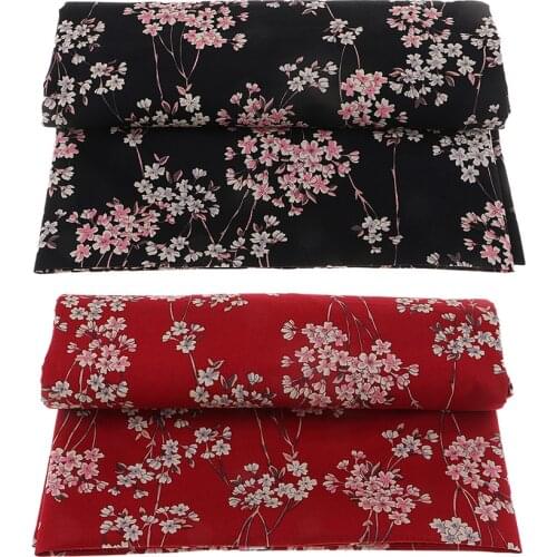 Plum Blossom Japanese Kimono Cotton Fabric Quilting Clothes Fabric by the Metre