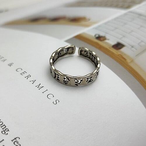 2021 New Personality Greek Letter Ring Opening Adjustable Couple Ring Jewelry Hip Hop Punk Style Womens Ring Wedding Ring