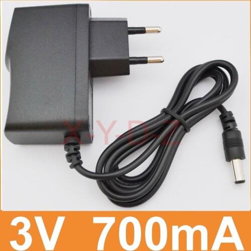 1PCS 3V 700mA High quality AC 100V-240V Converter Switching power adapter DC 3V 0.7A 700mA Supply EU Plug DC 5.5mm x 2.1mm