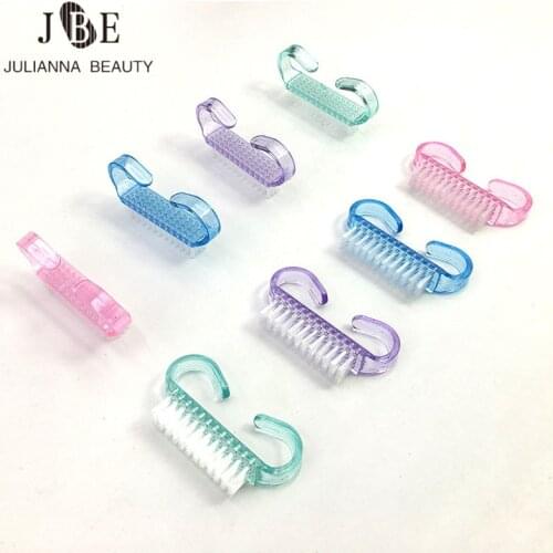 10Pcs/lot Mixing Color Nail Brush Cleaning Dust Remove Pedicure Tools Manicure Professional Nails Brush DIY Kit